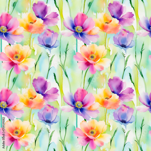 colorful flowers background © Алена Харченко