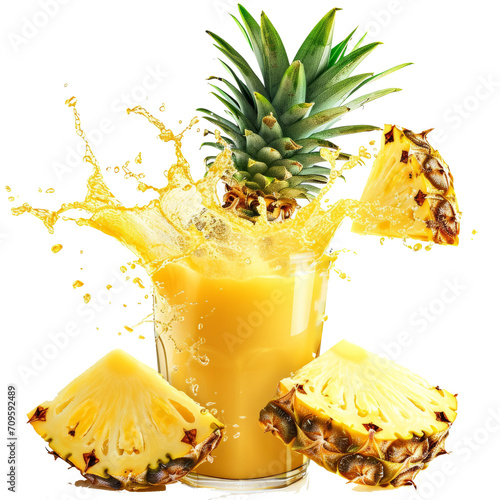 Pineapple juice splashing