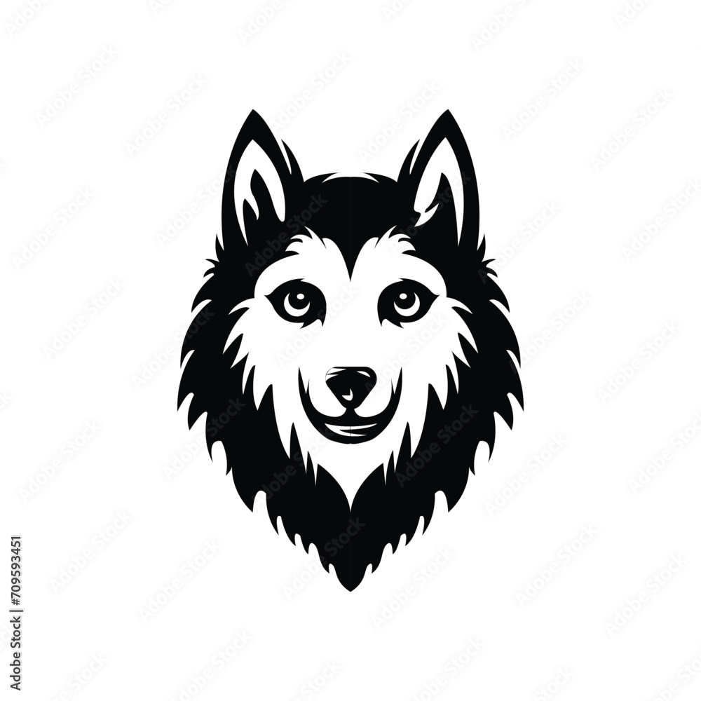 Wolf art design template 