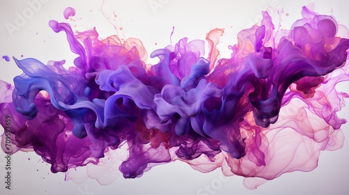 Purple ink splashes.