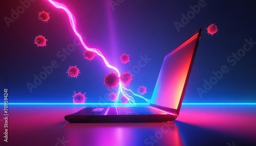 computer infected with virus photo