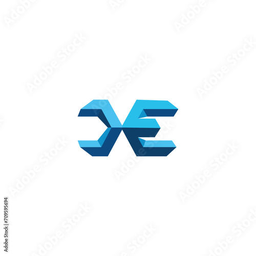 Alphabet letters Initials Monogram logo EX XE