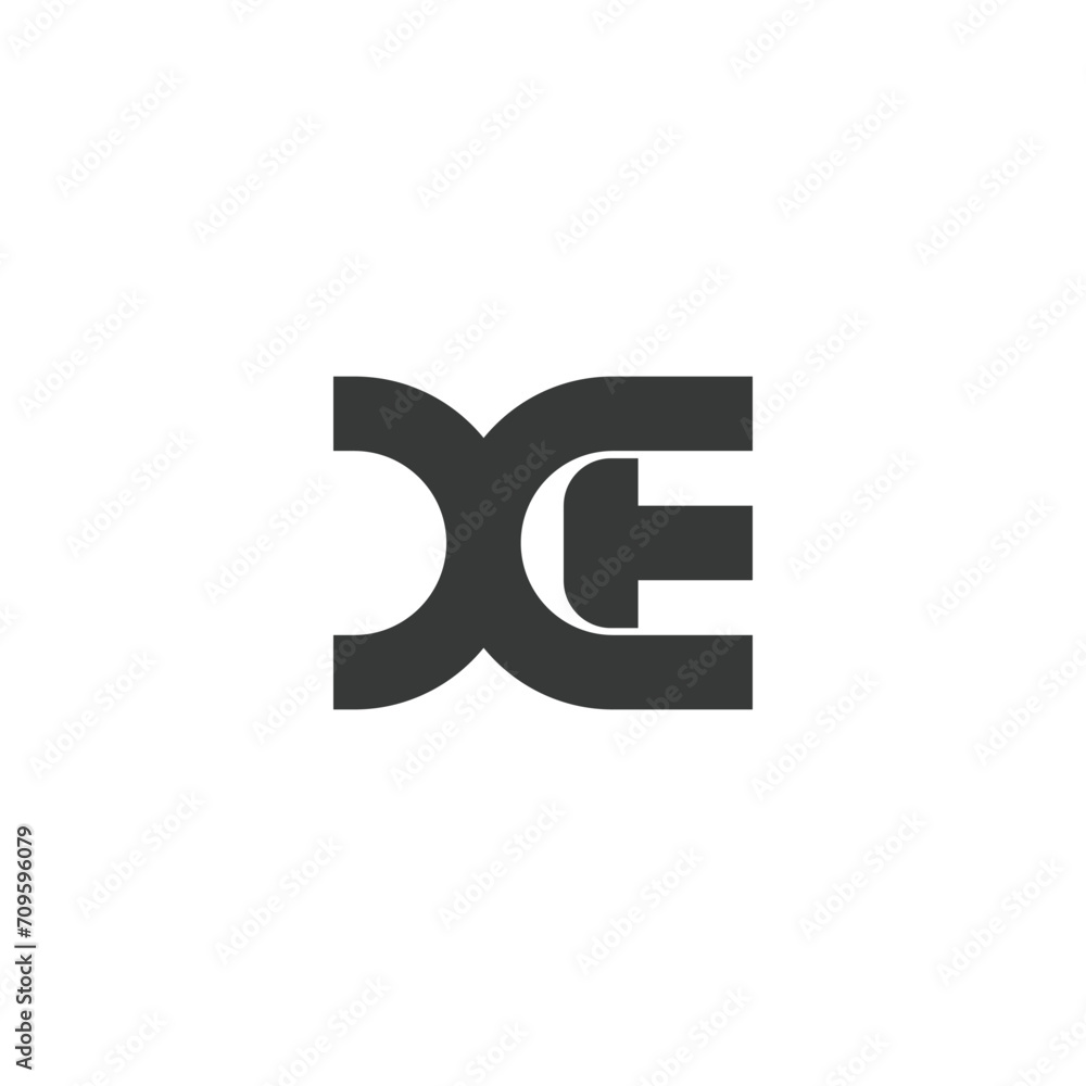 Alphabet letters Initials Monogram logo EX, XE, E and X Alphabet letters Initials Monogram logo EX, XE, E and X