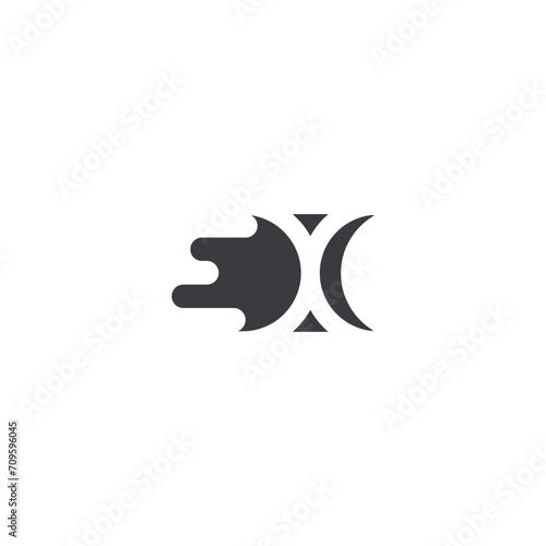 Alphabet letters Initials Monogram logo EX, XE, E and X