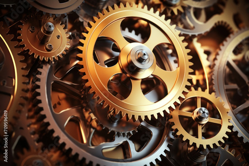  a close up view of a bunch of gears on a clock face with a focus on the center of the gears.