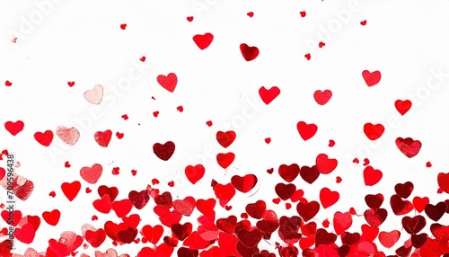 red glitter hearts confetti overlay