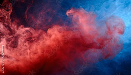 red smoke on a blue background mystic texture in neon colors