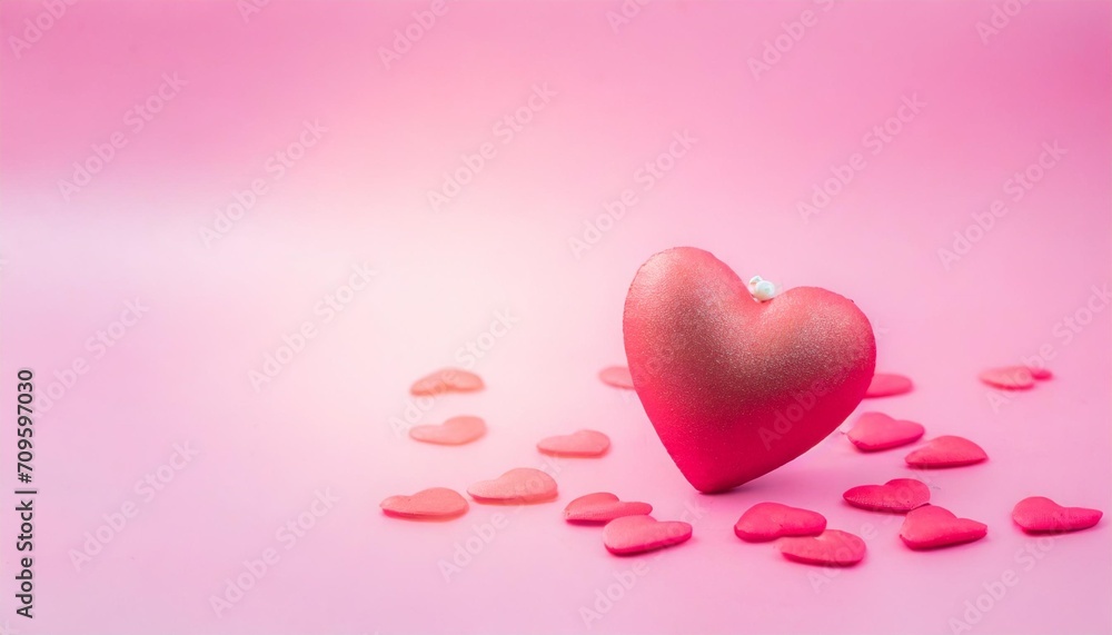 valentine heart on pink background