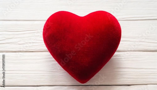 3d red heart on white background 3d rendering of a velvety heart