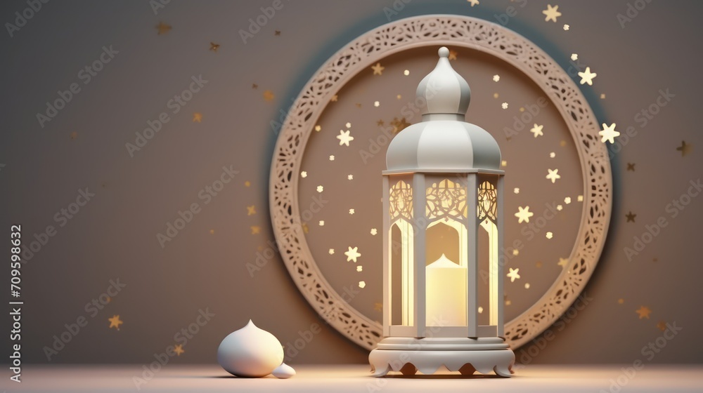 Lantern Eid Mubarak background