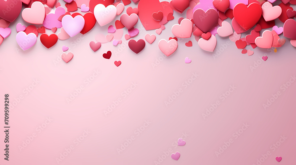 Romantic heart-shaped Valentine's Day background, symbolizing Valentine's Day, wedding, love