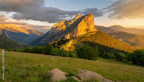 Mountainous nature landscape