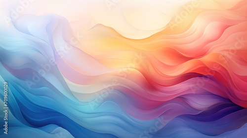  a multicolored wavy background with a white background and blue, red, yellow, orange, and pink colors. photo