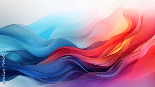  a multicolored abstract background with a white background and a blue, red, yellow, and orange wave.