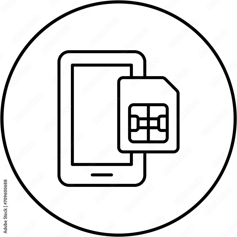 Phone Sim Icon Phone Sim Icon