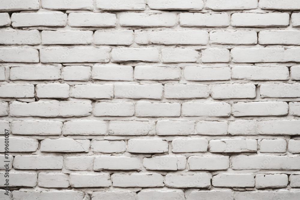 Obraz premium White painted old brick texture