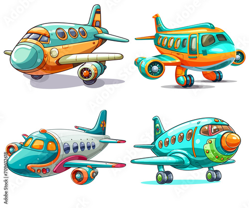 Airplane illustration bundle