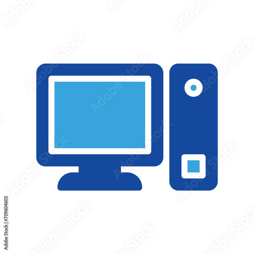 pc icon or logo illustration style. Icons ecommerce. © wahya