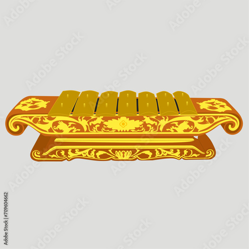 Gamelan is a traditional music ensemble in Indonesia which has a pentatonic scale, a percussion music instrument, played using a mallet (beater).