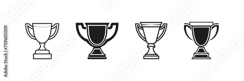 Champion cup icn set. Vector illustration design.