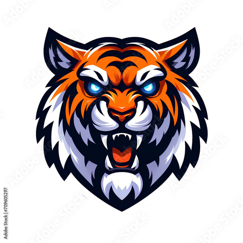 logo tiger Head. isolated on transparent background