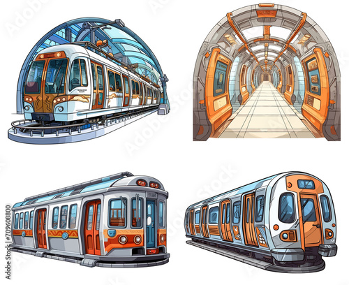 Subway Illustration set 
