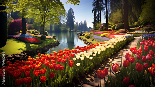  Immerse yourself in the festive spirit of the Canada Tulip Festival, as people marvel at the artistic arrangements and revel in the joyous atmosphere of this floral extravaganza, captured in high def photo