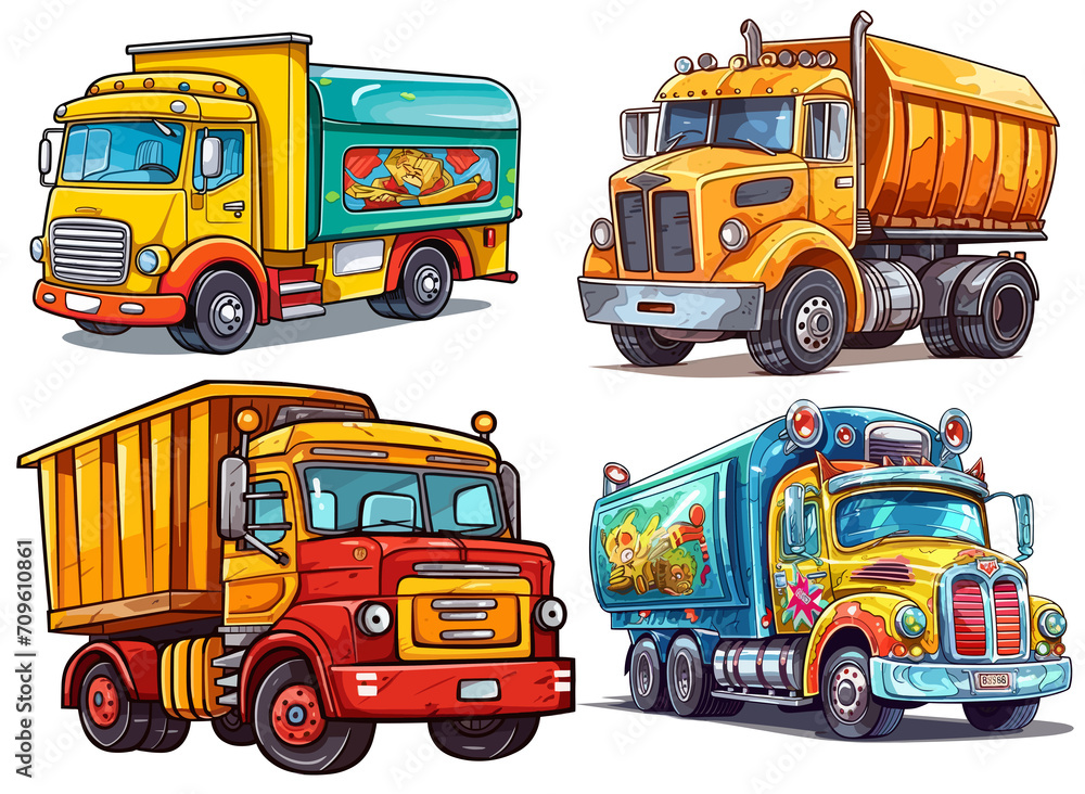 Truck Illustration Set
