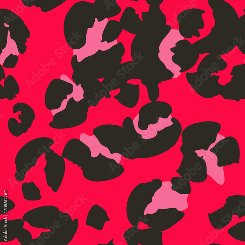 Leopard spots seamless pattern fashion design in vector. Trendy colors. Background, print, illustration