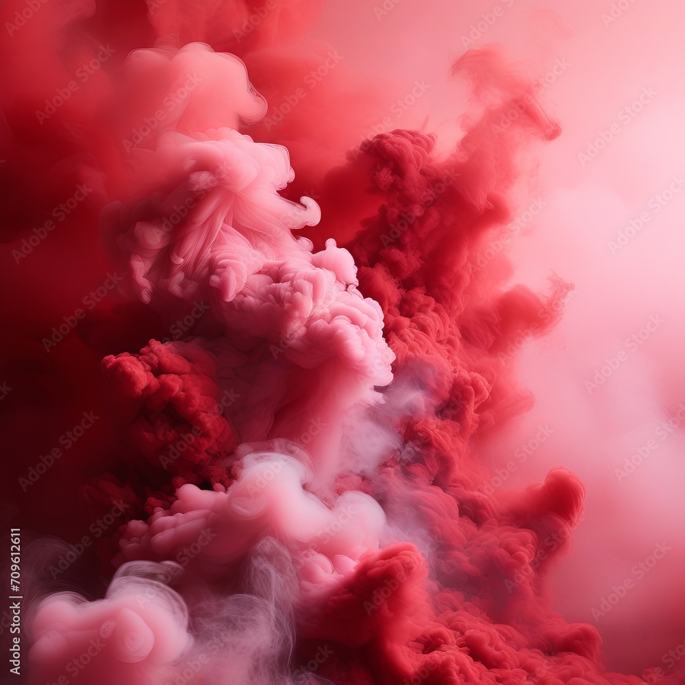 Fototapeta premium mixed white and red smoke clouds effect