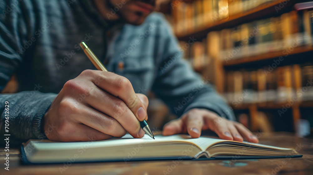 Taking note, Young Man's Hand Writing an Important Message in Notebook - Communication, Take notes of important messages. Generative AI illustration Taking note, Young Man's Hand Writing an Important Message in Notebook - Communication, Take notes of important messages. Generative AI illustration