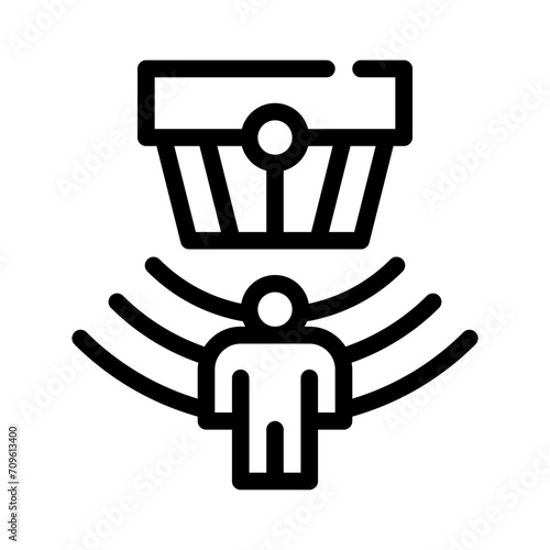 motion sensor line icon