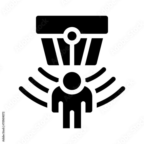 motion sensor glyph icon