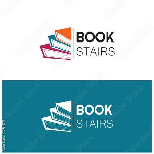 book or library logo for bookstores, book companies, publishers, encyclopedias, libraries, education, digital books, vectors