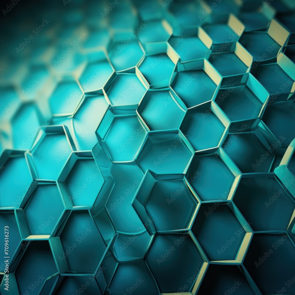 a close up of a wall made of hexagonal tiles with a blue glow in the middle of the image. a close up of a wall made of hexagonal tiles with a blue glow in the middle of the image.
