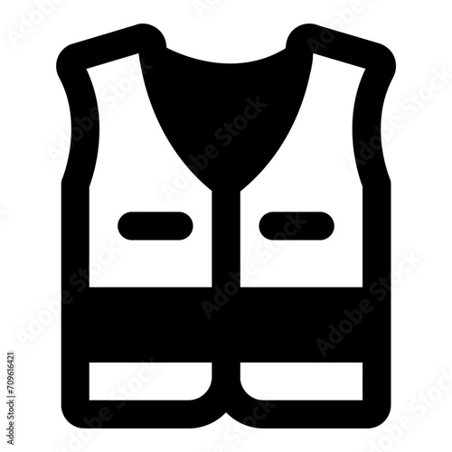 high visibility vest icon vector illustration asset element