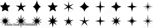 Star shapes  vector clip art starburst element set isolated