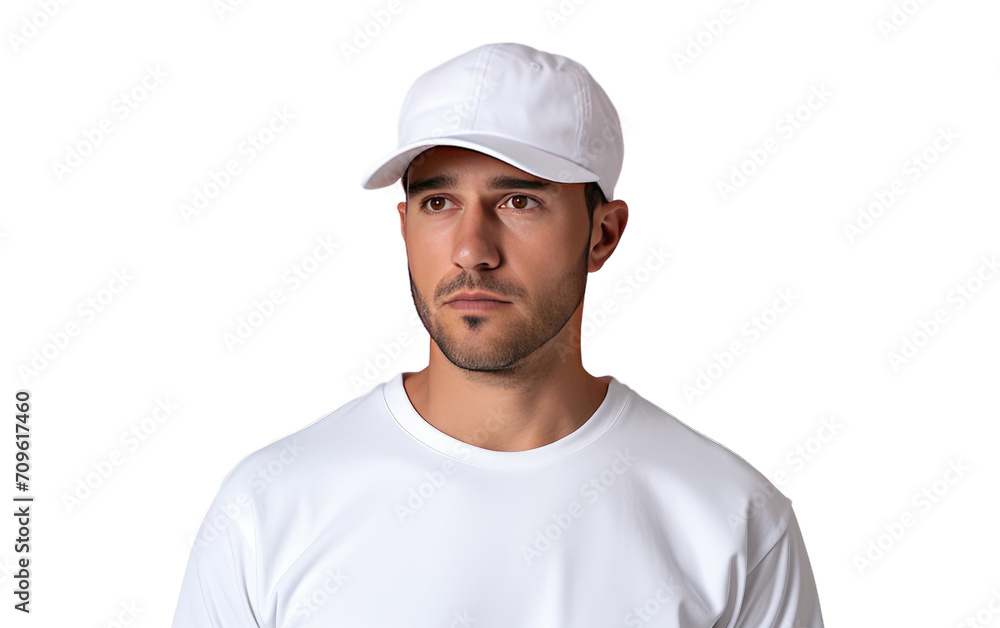 Boater Hat Wearer isolated on transparent Background