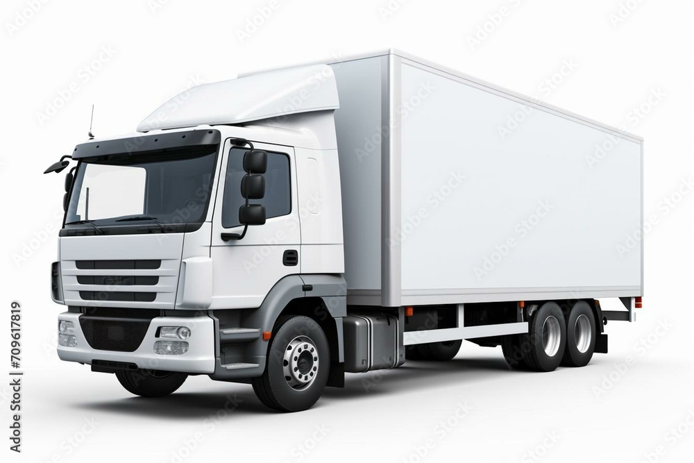 White background truck. Format: PNG with transparency. Generative AI White background truck. Format: PNG with transparency. Generative AI