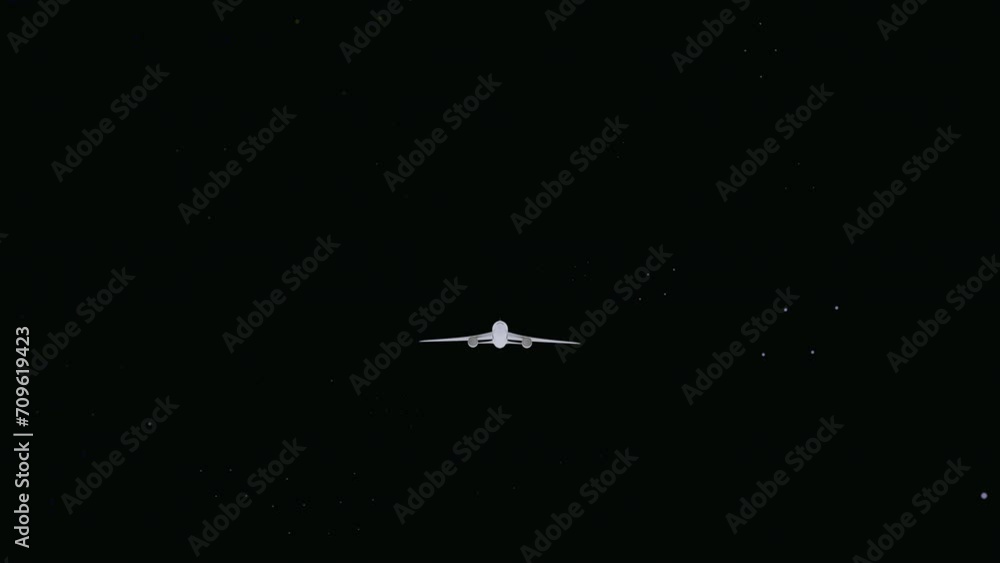 Overhead flying aircraft landing 3D Render Animation. Overhead flying aircraft landing 3D Render Animation.