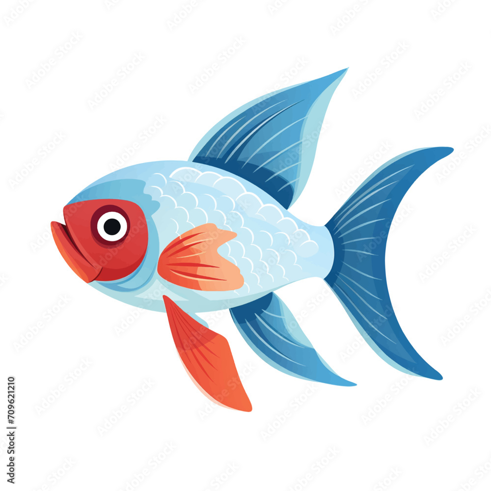 Blue koi guppy carp fish vector red aquarium sand electric blue cichlid female real seahorse