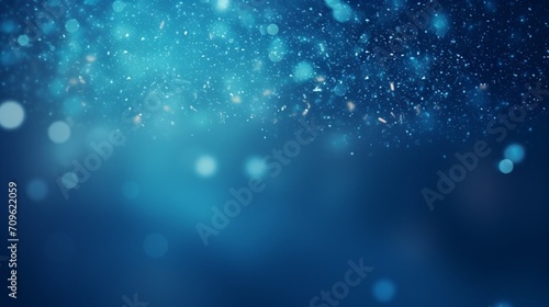 A beautiful blue colored background  leaving space for text  bokeh background - Generative AI