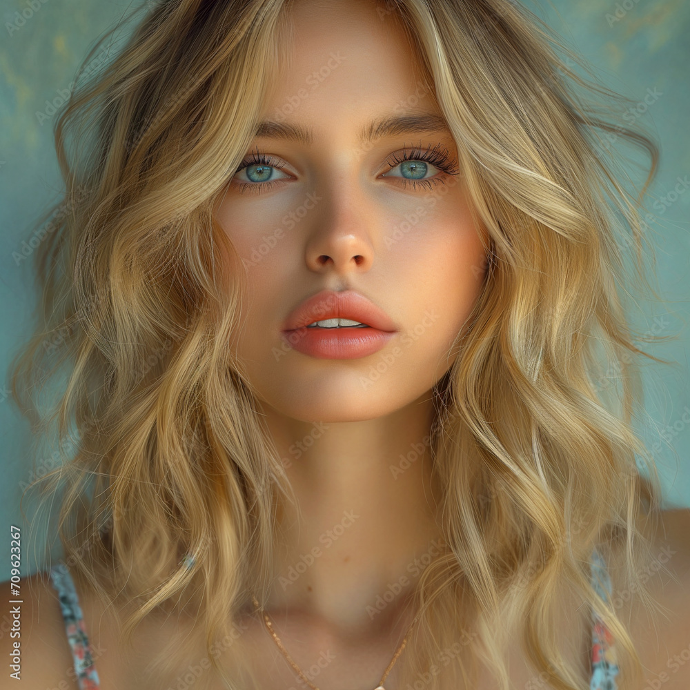Naklejka premium Portrait of beautiful young woman