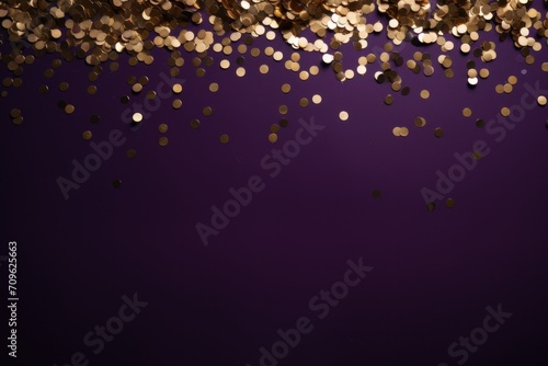  a purple background with gold confetti 