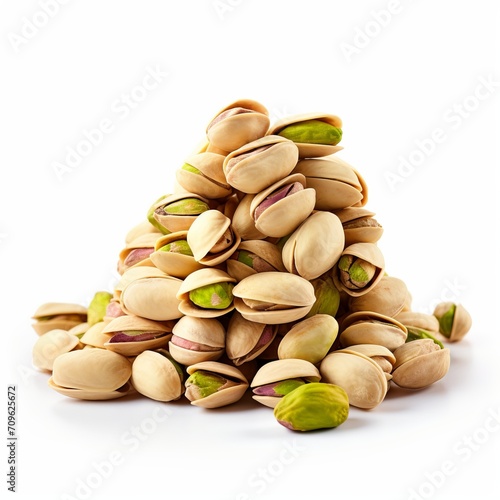 Wallpaper Mural a pile of pistachios on white background Torontodigital.ca
