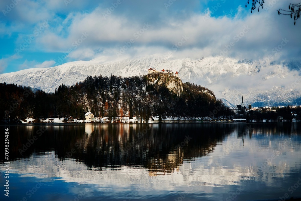 lake bled  view on castle