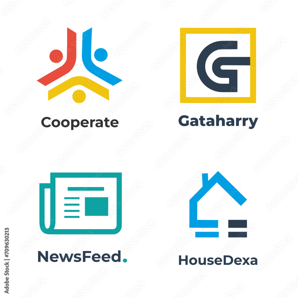 Set of real estate logo icons. Vector illustration of a house, letter G and house logo. Corporate logo design template pack. Set of real estate logo icons. Vector illustration of a house, letter G and house logo. Corporate logo design template pack.