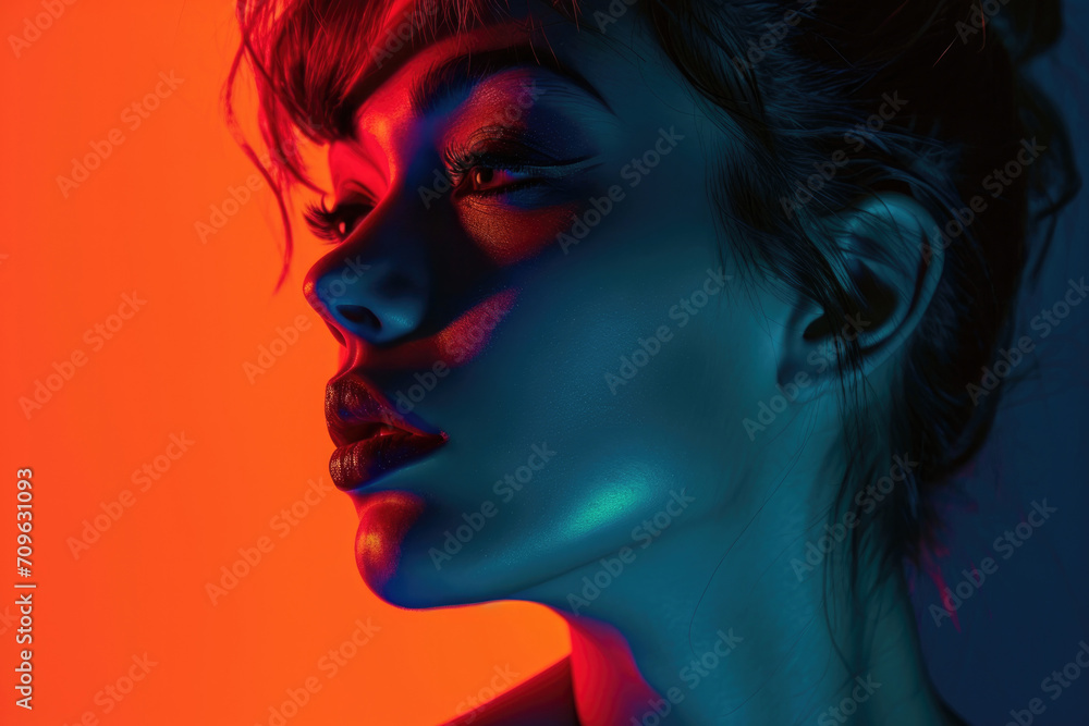 Mesmerizing Semblance: Striking American Actress Radiates Charisma In An Enchanting Neonoir Portrait Mesmerizing Semblance: Striking American Actress Radiates Charisma In An Enchanting Neonoir Portrait