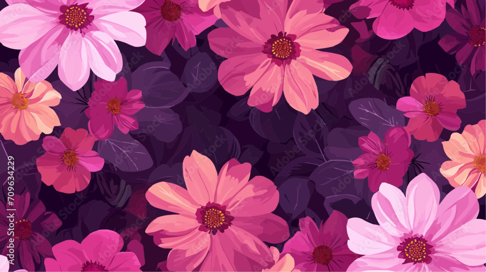 Fototapeta premium pink flowers background