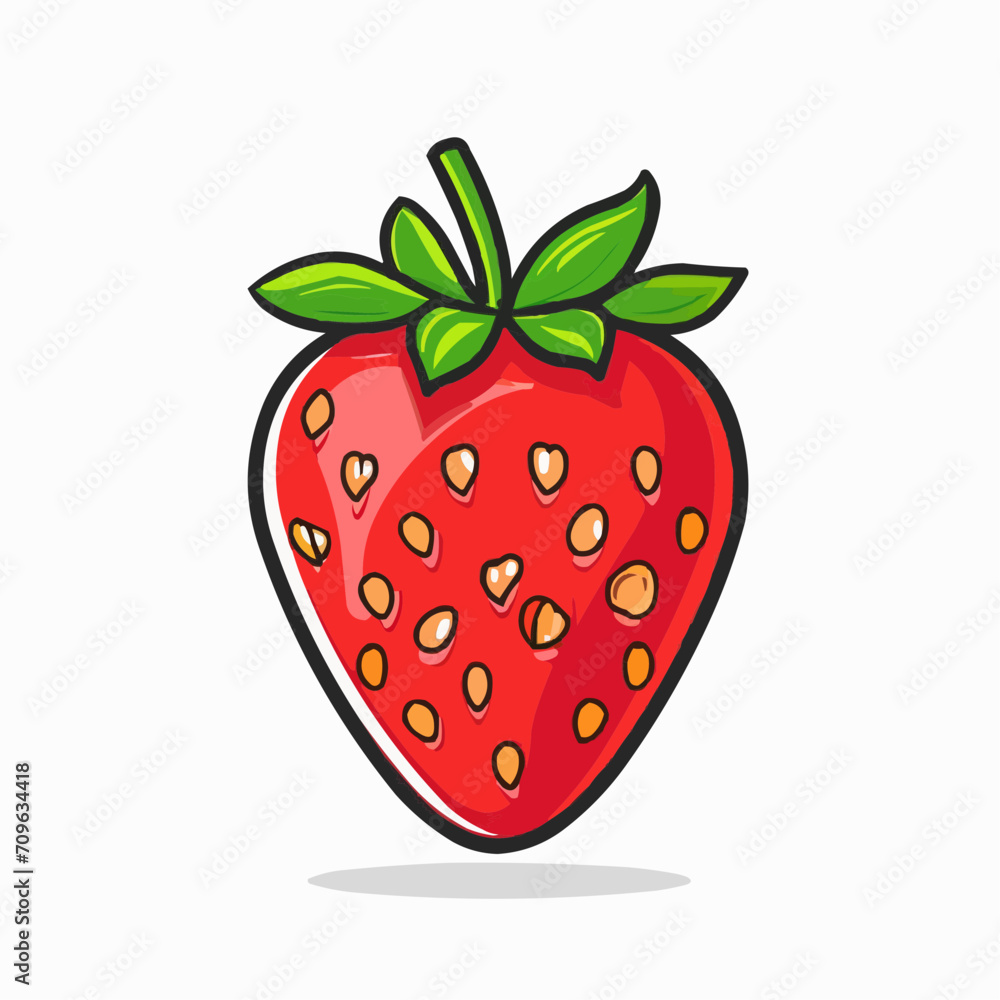 Fototapeta premium strawberry on a white background